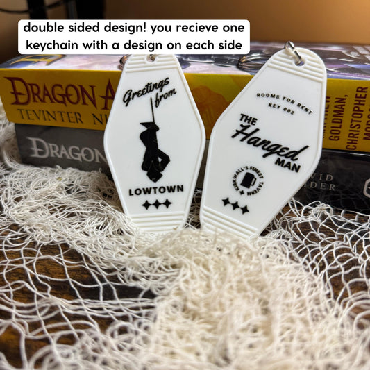 Hanged Man Motel Keychain