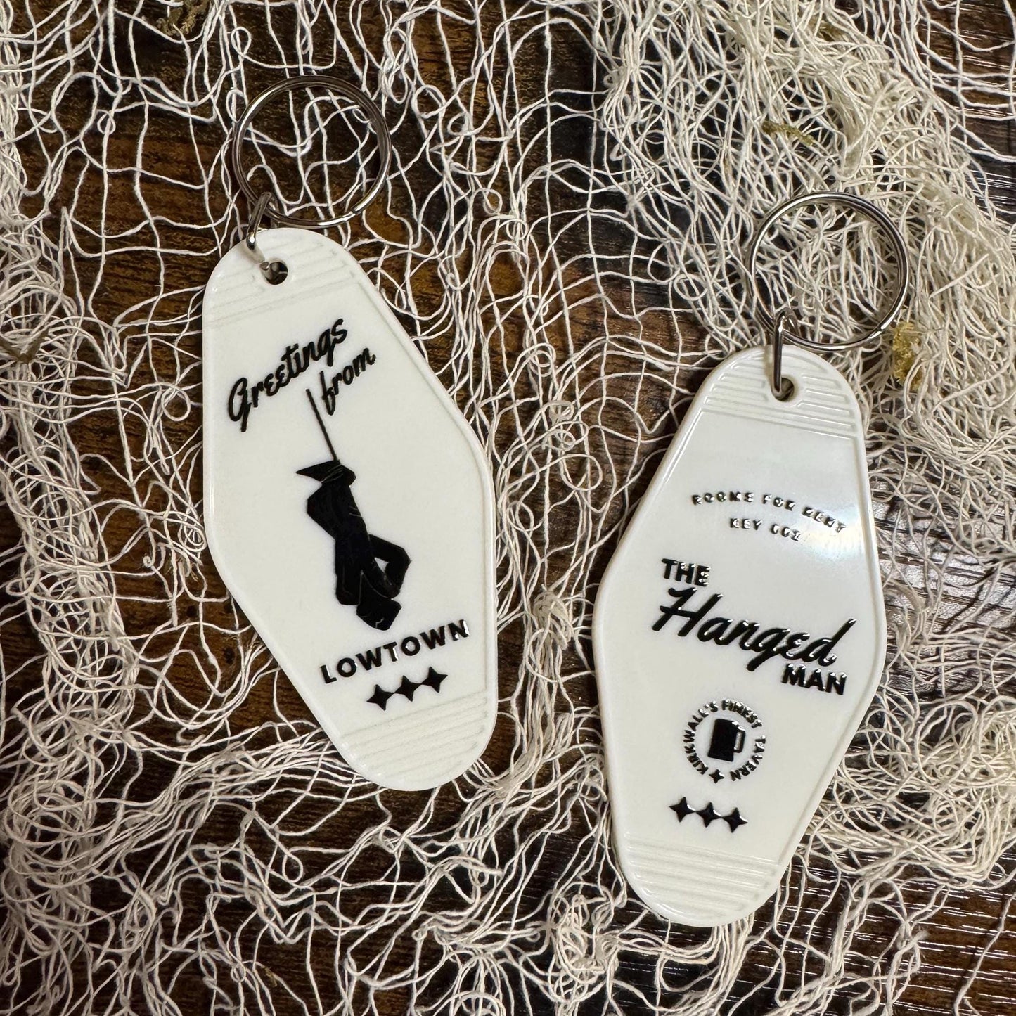 Hanged Man Motel Keychain