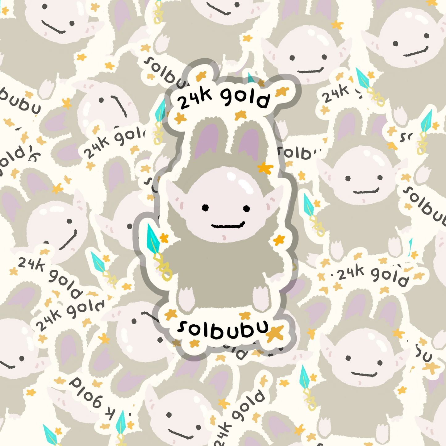 24k Gold Solbubu | Solas Sticker